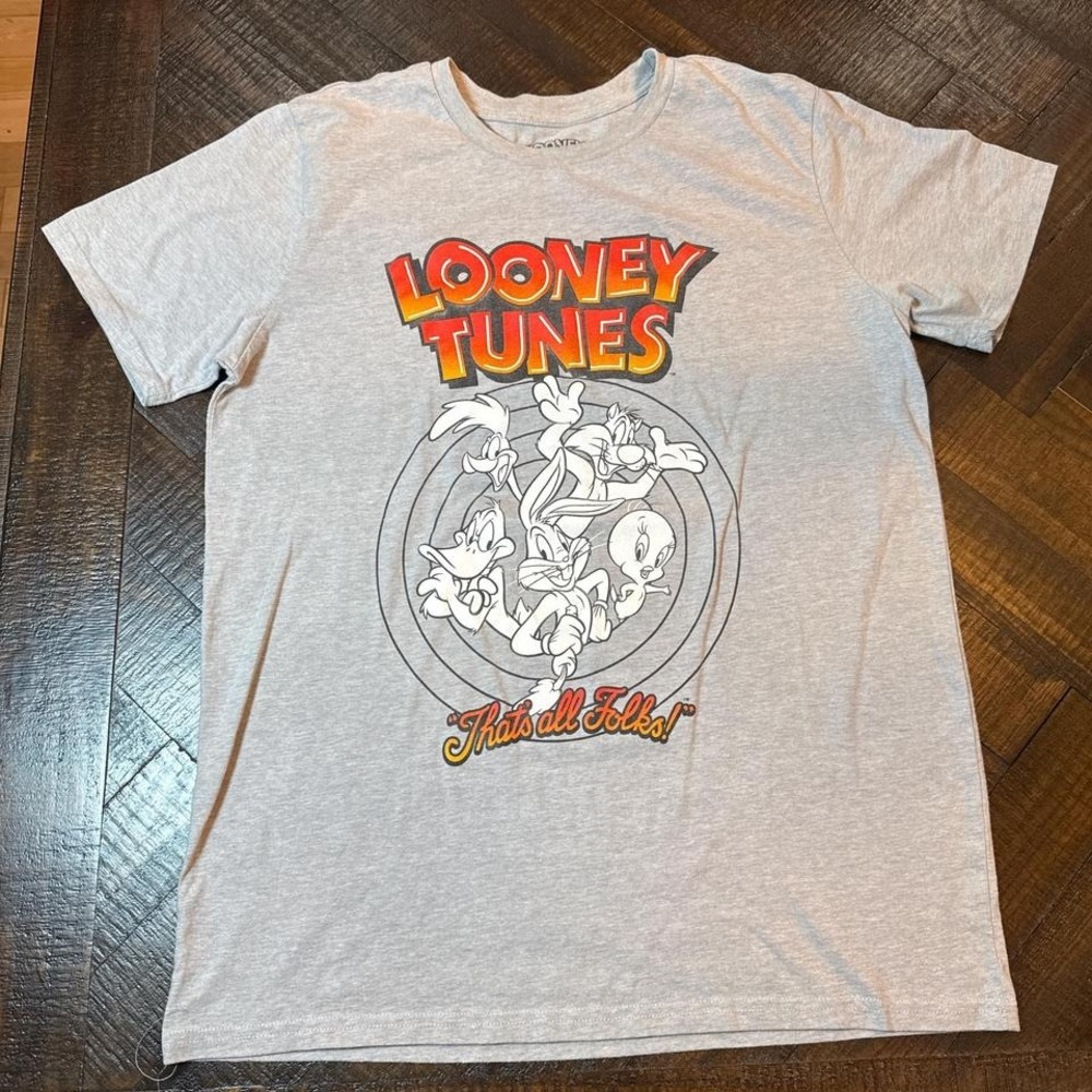 💜 Looney Tunes Vintage Style‎ Tee L Bugs Bunny 90s Cartoon Shirt